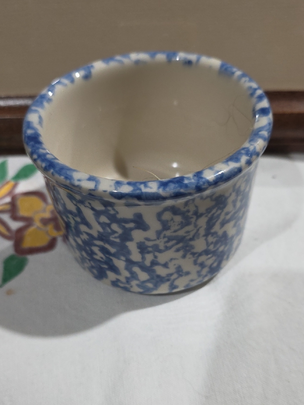 Blue Speckle Ceramic Crock
